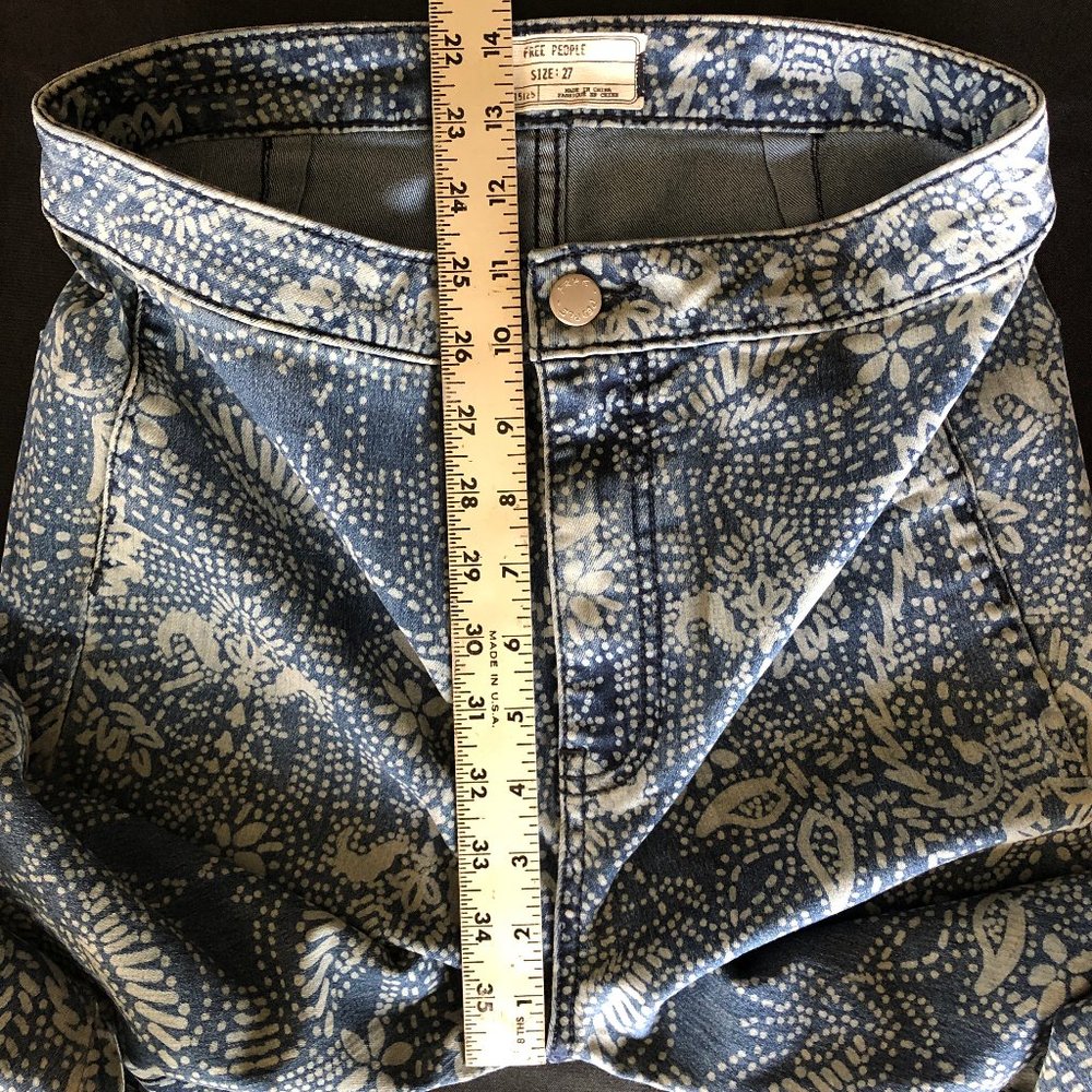 Free People Printed Embellished Just Float On Flare Size 27 - Picture 11 of 16